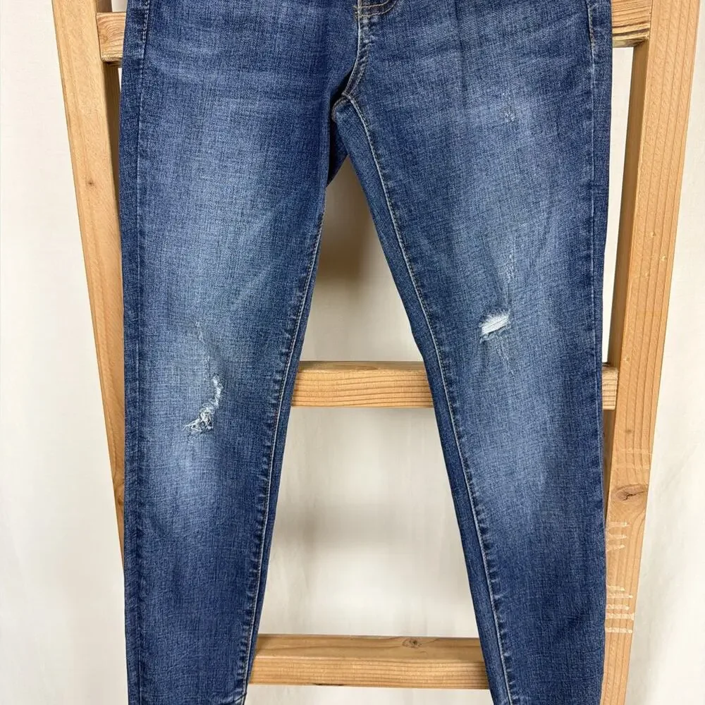 NWT KanCan Blue Denim Ankle Fringe Skinny Jeans #0799 SZ 24 - Picture 3 of 5